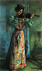 Lovis Corinth Famous Paintings - The Violinist
